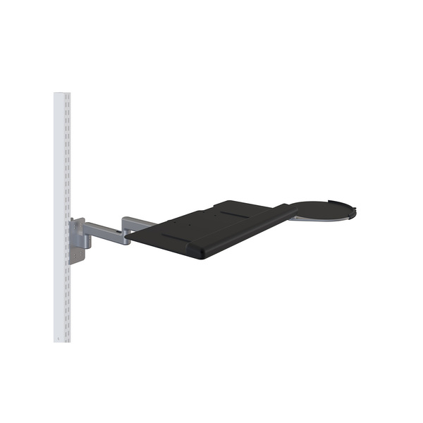 Bostontec Articulating Keyboard & Mouse Tray Arm, Fixed Height, 18 lb cap, GRY KBAA